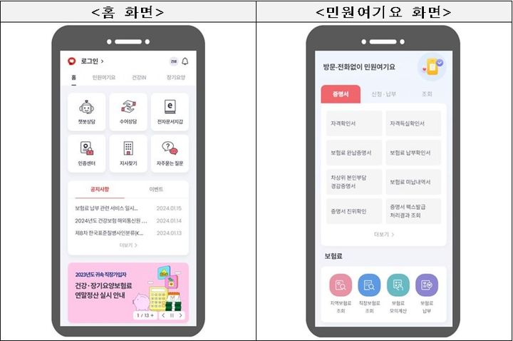 '원하는 서비스 더 빨리 찾는다'…건보공단, 'The 건강보험' 앱 개편