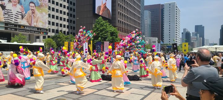 서울 청계광장서 경산자인단오제 여원무 홍보 *재판매 및 DB 금지