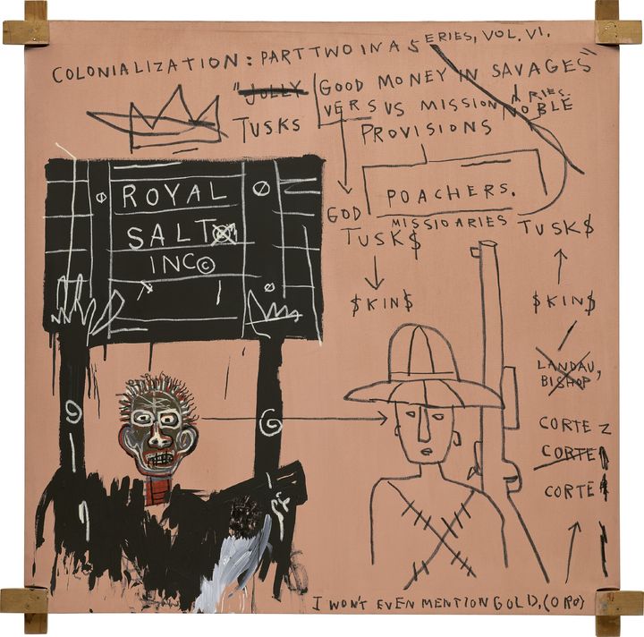 한화 약 173억원에 낙찰된 Jean-Michel Basquiat_Native Carrying Some Guns, Bibles, Amorites on Safari *재판매 및 DB 금지