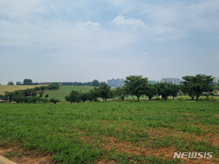 [세종=뉴시스] 김동현 기자 =안성팜랜드 내에 위치한 목초지의 모습. 2024.06.06