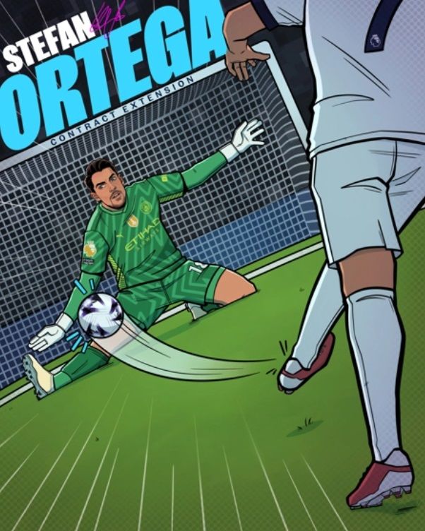 [서울=뉴시스]맨시티 골키퍼 오르테가 재계약에 등장한 손흥민. (사진=맨시티 홈페이지 캡처) 2024.06.09. photo@newsis.com *재판매 및 DB 금지.