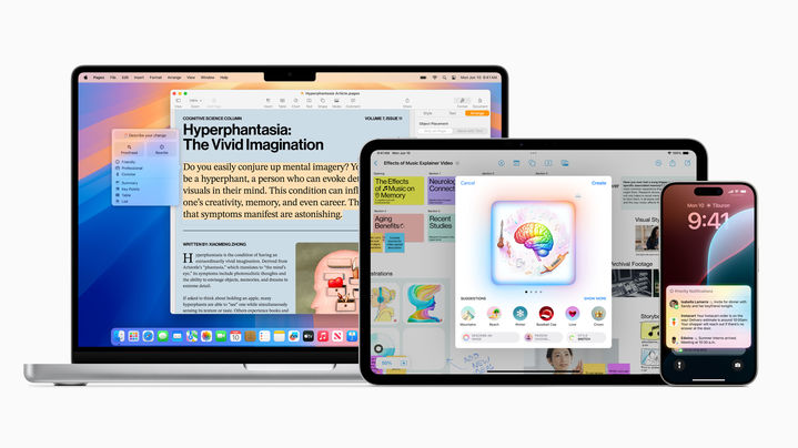 애플은 10일(현지시각) 진행된 WWDC24에서 아이폰, 아이패드, 맥 등에서 사용할 수 있는 개인용 AI 시스템인 '애플 인텔리전스'를 공개했다. (사진=애플 제공) *재판매 및 DB 금지