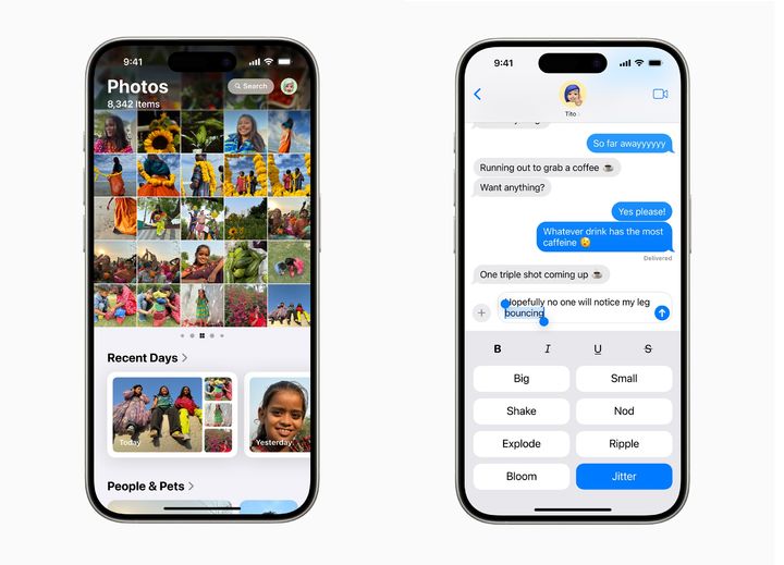 iOS 18에서는 아이폰 사진 앱과 아이메시지도 보다 개선된다. (사진=애플 제공) *재판매 및 DB 금지