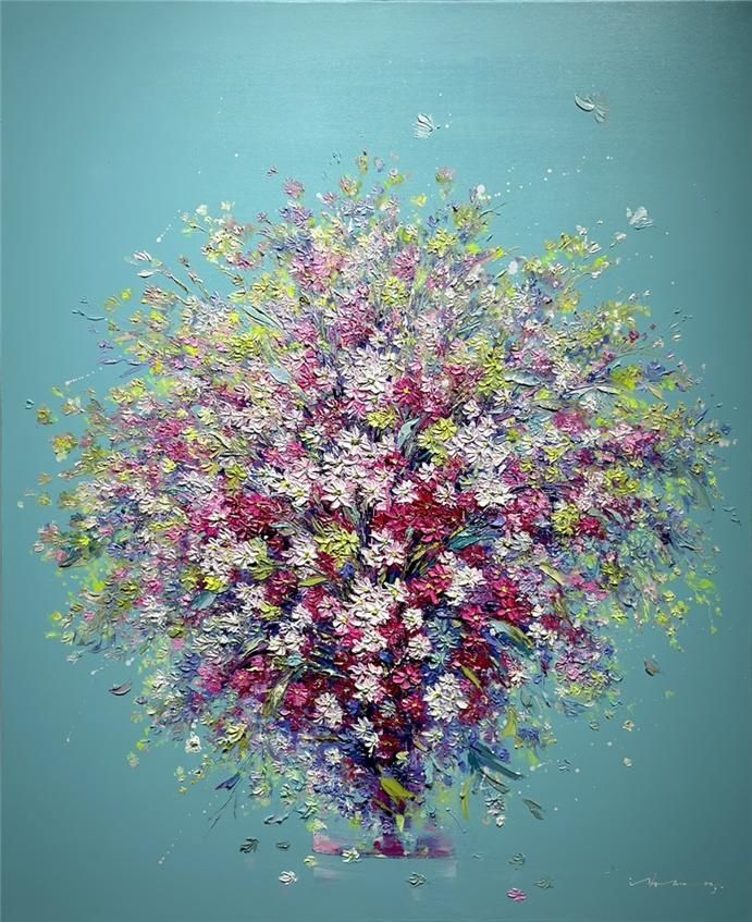 [대구=뉴시스] 강정주, Scent of happiness 72.7x72.7cm, Oil on canvas, 2022. (사진 = 수성문화재단 제공) 2024.06.11. photo@newsis.com *재판매 및 DB 금지