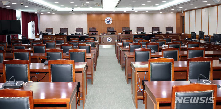 [세종=뉴시스] 강종민 기자 = 정부세종청사 공정거래위원회 전원회의 심판정. 2024.06.12. ppkjm@newsis.com