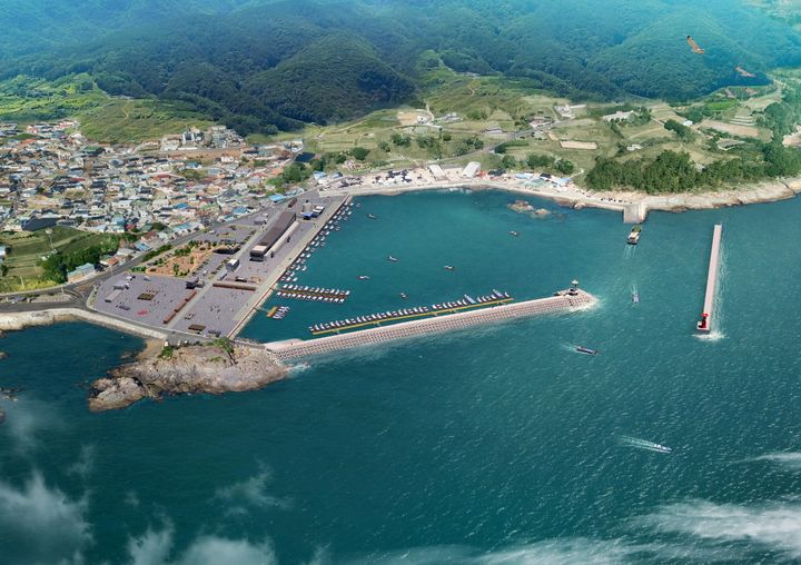 [여수=뉴시스] 전남 고흥군 금산면 오천항 건설 공사 조감도. 2024.06.14. (사진=여수해수청 제공) photo@newsis.com *재판매 및 DB 금지