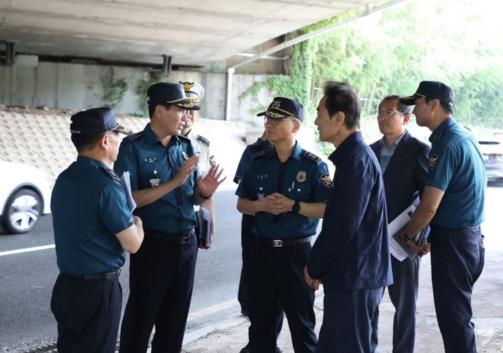 울산경찰, 자치경찰위와 풍수해 우려 지역 안전점검