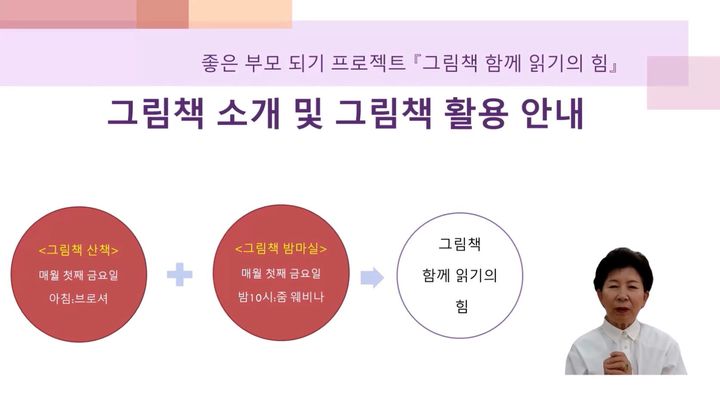 [서울=뉴시스] 이기숙 부영그룹 상임고문(이화여대 유아교육과 명예교수)은 '그림책 함께 읽기의 힘'을 주제로 비대면 강의를 하고 있다. (자료=부영그룹 제공) 2024.06.14. photo@newsis.com  *재판매 및 DB 금지