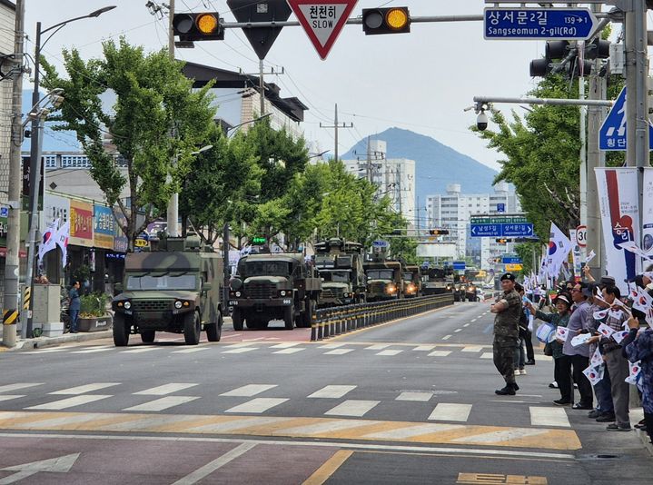 화령장지구전투 전승행사 퍼레이드 (사진=육군 50사단 제공) *재판매 및 DB 금지