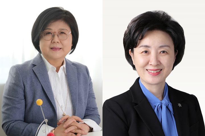 [서울=뉴시스] (왼쪽부터) 문시연 프랑스언어문화학과 교수, 장윤금 문헌정보학과 교수 (사진=숙명여대 제공) *재판매 및 DB 금지