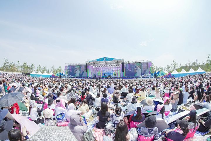 [서울=뉴시스] 위버스콘 페스티벌 위버스파크 전경. (사진 = 하이브 제공) 2024.06.17. photo@newsis.com *재판매 및 DB 금지