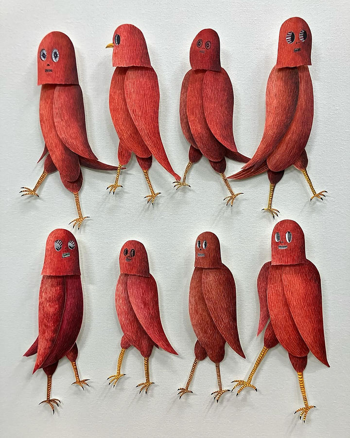 [부산=뉴시스] 김성철, 욕망의 시선, 44x52㎝, 종이에 수채물감 및 폼보드, 2024 *재판매 및 DB 금지