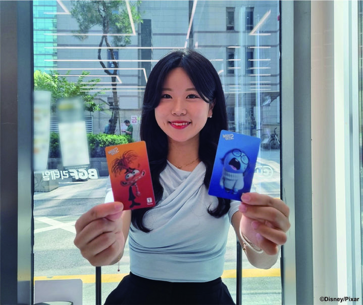 CU가 출시한 '인사이드 아웃2' 교통카드 (사진=CU 제공) *재판매 및 DB 금지