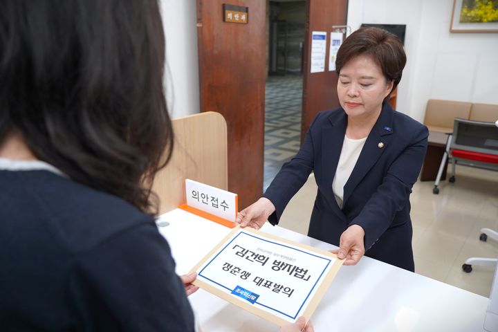 조국혁신당 정춘생, 공직자 배우자 처벌 가능 '김건희 방지법' 발의