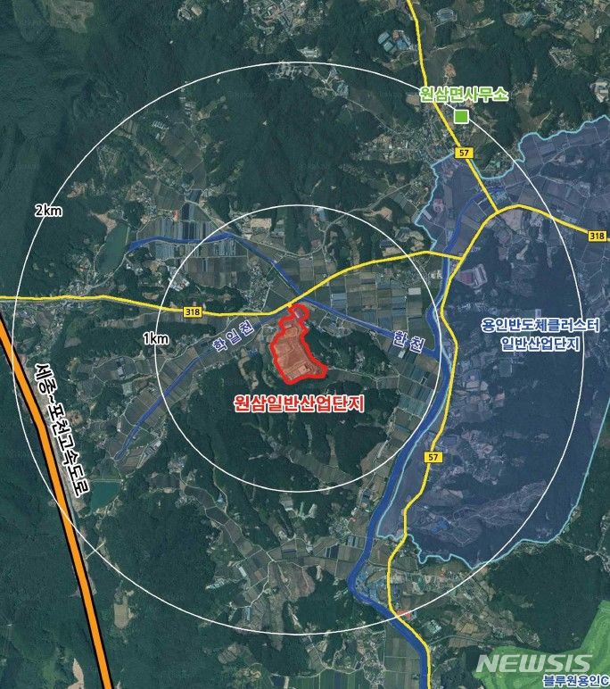 [용인=뉴시스] 원삼일반산업단지 위치