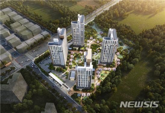 [익산=뉴시스] 익산 부송4지구 A블록 민간 공공임대아파트 조감도. *재판매 및 DB 금지