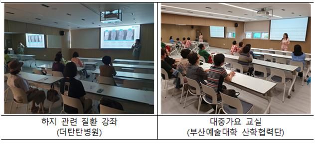 [부산=뉴시스] 2일 오후 부산 도시철도 신평역사에 개소하는 '하하(HAHA)센터' 2호점에서 신노년층들이 사전 홍보활동으로 마련된 프로그램에 참여하고 있다.(사진=부산시 제공) 2024.07.02. photo@newsis.com *재판매 및 DB 금지