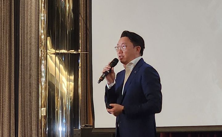 [인천=뉴시스]주동일 기자 = 2일 인천 영종국제도시 파라다이스시티에서 발표 중인 최종환 대표. 2024.07.02 *재판매 및 DB 금지