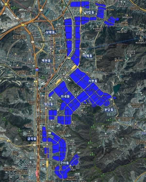 성남 토지거래허가구역(사진=경기도 제공) *재판매 및 DB 금지