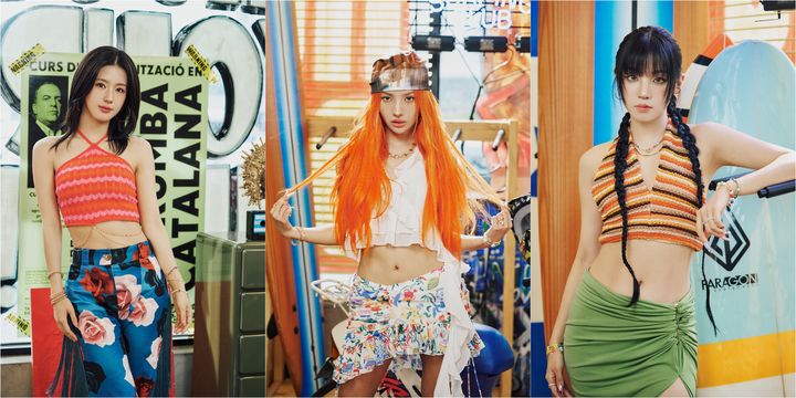 [서울=뉴시스] 그룹 (여자)아이들 멤버 미연, 소연, 우기. (사진=큐브엔터테인먼트 제공) 2024.07.09 photo@newsis.com *재판매 및 DB 금지