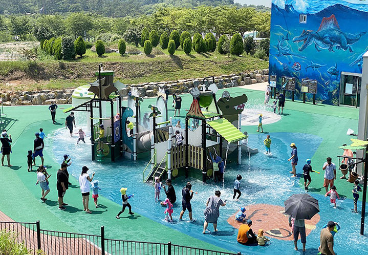 [해남=뉴시스]해남공룡박물관 물놀이장. *재판매 및 DB 금지