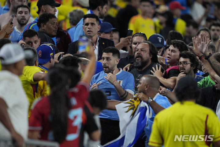 [샬럿=AP/뉴시스] 우루과이 대표팀의 호세 히메네스. 2024.07.10.