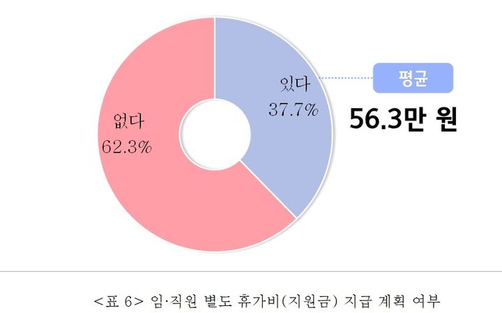 [서울=뉴시스] 임직원 별도 휴가비 지급 계획 여부. 2024.07.11. (사진=중소기업중앙회 제공)  *재판매 및 DB 금지