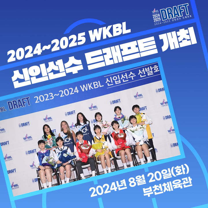 [서울=뉴시스] WKBL 2024~2025시즌 신인선수 드래프트 이미지. (사진=WKBL 제공) *재판매 및 DB 금지