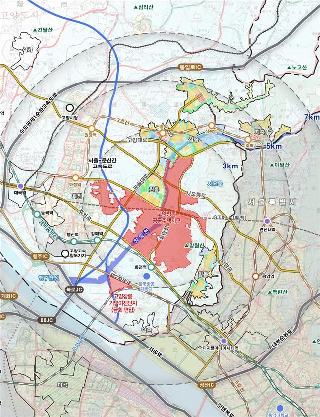 [서울=뉴시스] 고양창릉 신도시 기업이전단지 위치도. 2024.07.17. (자료=한국주택도시공사 제공) photo@newsis.com *재판매 및 DB 금지