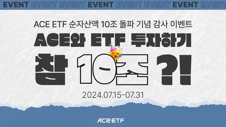 한국투자신탁운용 ACE 상장지수펀드(ETF) 순자산액 10조원 돌파 기념 이벤트. (사진=한국투자신탁운용 제공) photo@newsis.com *재판매 및 DB 금지