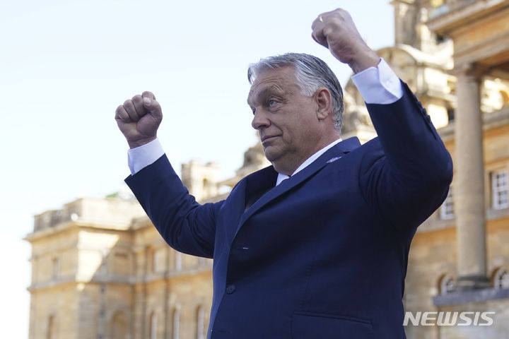[블레넘궁=AP/뉴시스]빅토르 오르반 헝가리 총리 (사진=뉴시스DB)