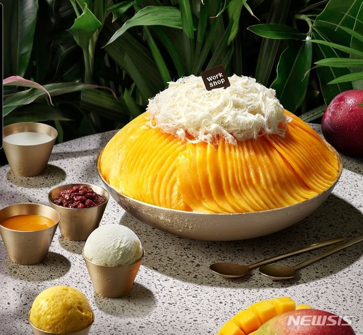 [서울=뉴시스] 배스킨라빈스 제주 애플망고 빙수 플래터. (사진= SPC 배스킨라빈스 SNS 갈무리)