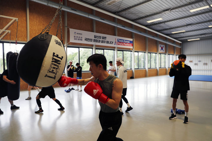 [서울=뉴시스] 팀코리아 파리 플랫폼 사전 캠프(사진=대한체육회 제공) *재판매 및 DB 금지