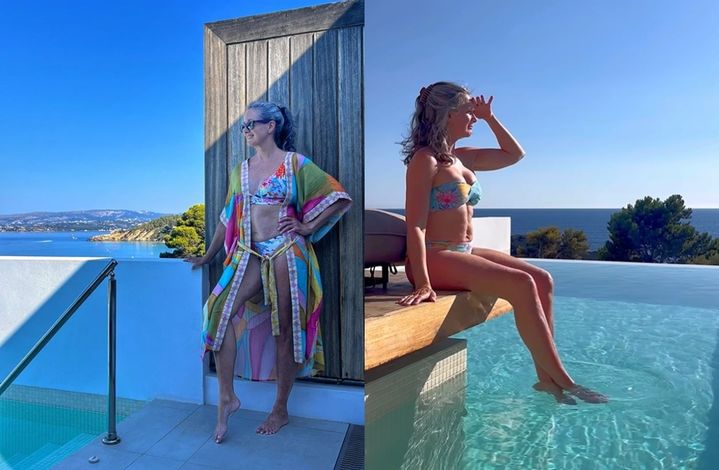 [서울=뉴시스] 60대의 나이에도 20대 못지 않은 날씬한 몸매를 유지하는 영국 트레이너 여성이 몸매 비결을 공개했다. (사진=재클린 후튼 인스타그램) *재판매 및 DB 금지