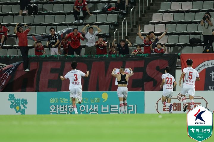 [서울=뉴시스]K리그2 부천 바사니 극장골. (사진=프로축구연맹 제공)