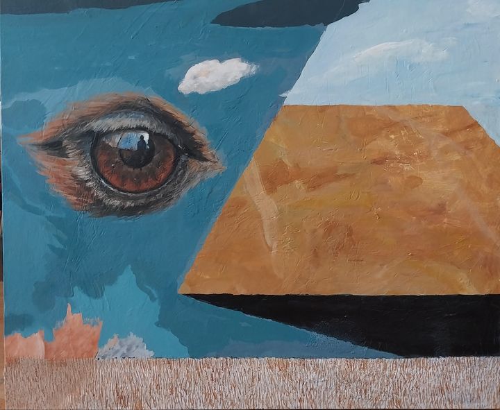 [양산=뉴시스] 윤옥란 작가의 작품 바람의 생각. (사진=통도사 성보박물관 제공) 2024.07.22. photo@newsis.com *재판매 및 DB 금지