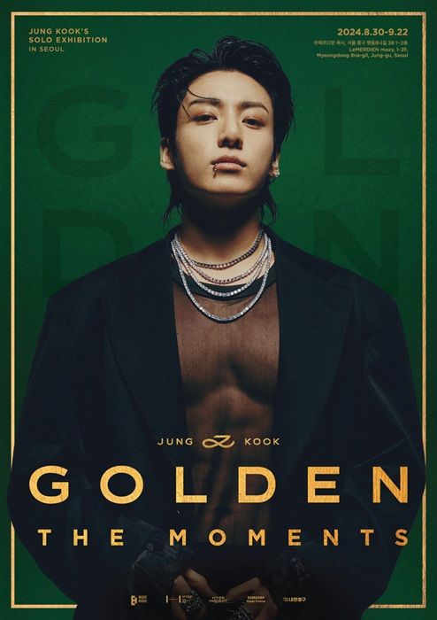 [서울=뉴시스] 방탄소년단(BTS) 정국 전시회 '골든 : 더 모멘트'(GOLDEN : The Moments) 포스터. (사진=하이브 인사이트 제공) 2024.07.23 photo@newsis.com *재판매 및 DB 금지