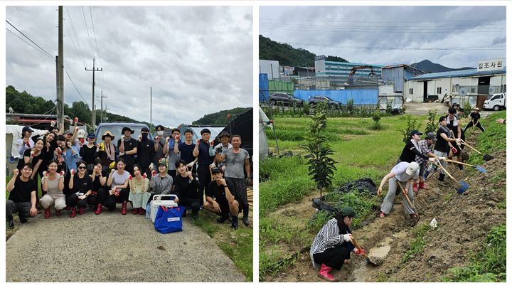 수해복구 봉사활동 참가자들 *재판매 및 DB 금지