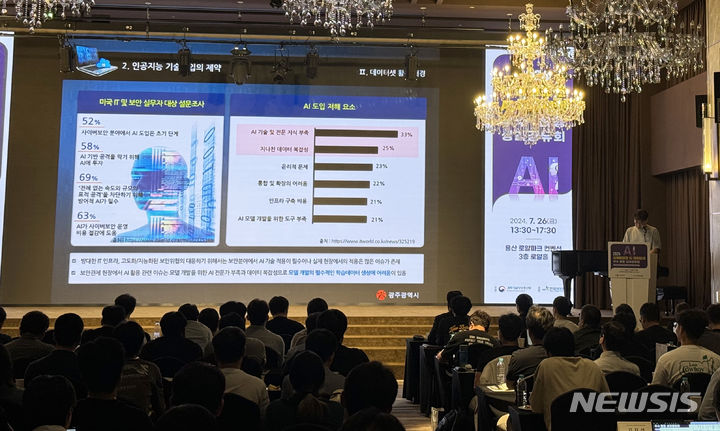 [광주=뉴시스] '2024 사이버보안 인공지능(AI) 데이터셋 우수 활용 성과공유회'. (사진=광주시청 제공). photo@newsis.com *재판매 및 DB 금지