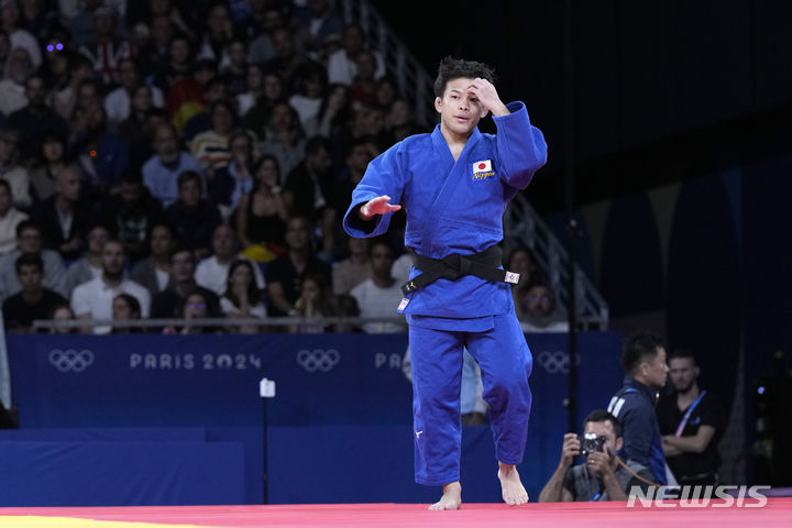 [파리=AP/뉴시스] 일본 유도 선수 나가야마 류주