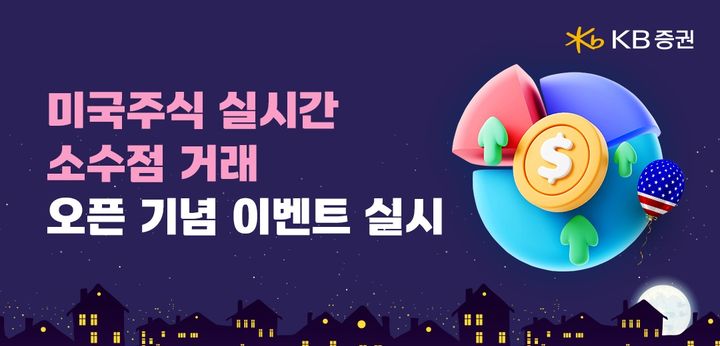 KB증권은 '미국주식 실시간 소수점 거래' 서비스를 오픈했다고 29일 밝혔다. (사진=KB증권 제공) photo@newsis.com *재판매 및 DB 금지