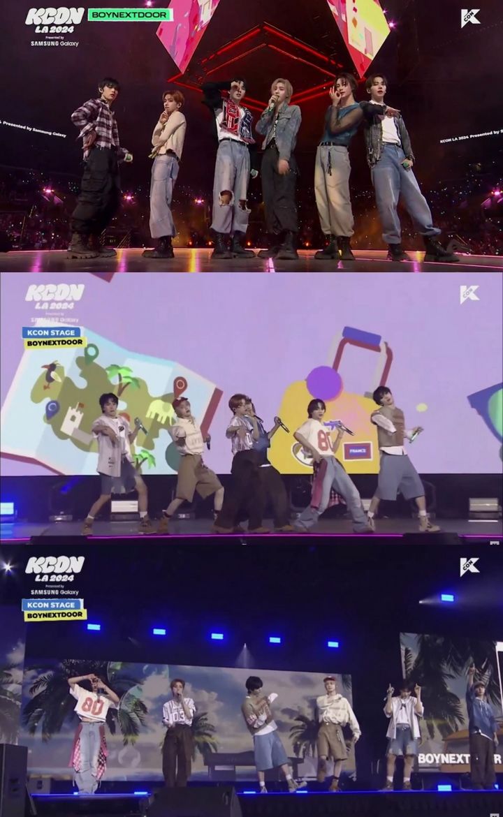 [서울=뉴시스] 보이넥스트도어. (사진='KCON LA 2024' 제공) 2024.07.29. photo@newsis.com *재판매 및 DB 금지