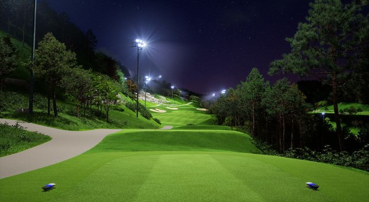 [서울=뉴시스]투비전NX 야간라운드 화면.(사진=골프존 제공) *재판매 및 DB 금지