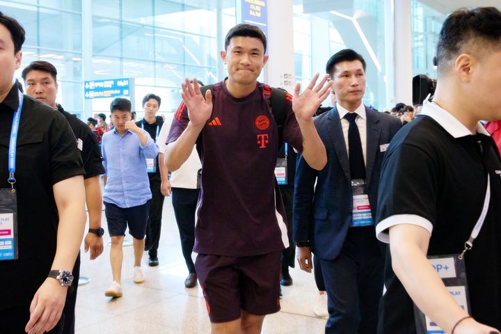 [서울=뉴시스] 독일 프로축구 분데스리가 바이에른 뮌헨이 오는 3일 오후 8시 서울월드컵경기장에서 열릴 잉글랜드 프로축구 프리미어리그(EPL) 토트넘 홋스퍼와의 '쿠팡플레이 시리즈' 2경기를 위해 한국을 찾았다. (사진=쿠팡플레이 제공) *재판매 및 DB 금지