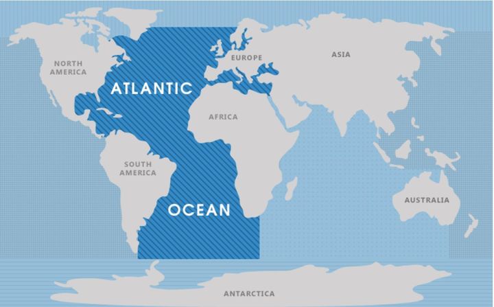 대서양. 지구 표면적의 20%, 바다 표면적의 29%를 차지하고 있다.  *재판매 및 DB 금지