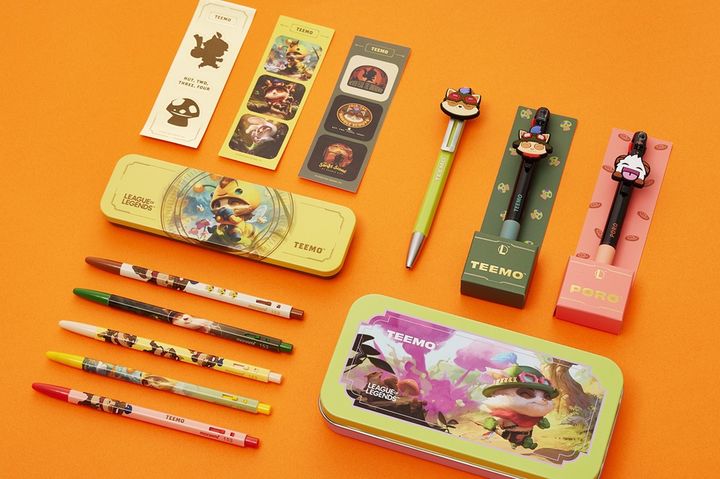 [서울=뉴시스]LoL 티모, 포로 캐릭터 컬래버 제품.(사진=모나미 제공) *재판매 및 DB 금지