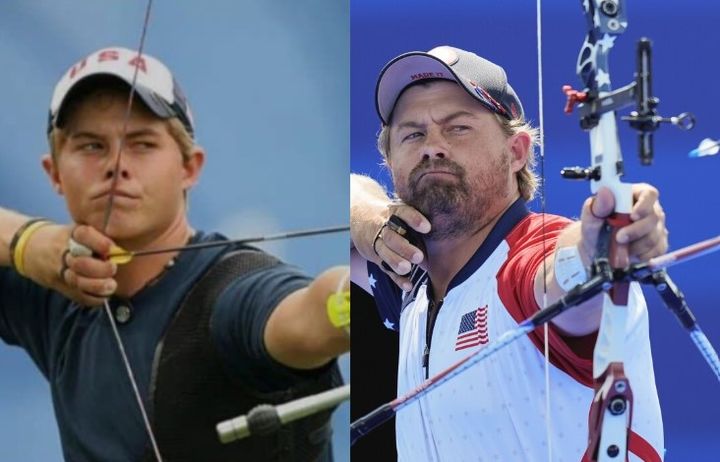 [서울=뉴시스] 2024 파리 올림픽 남자 개인전 결승에서 김우진(32·청주시청)과 슛오프까지 가는 명승부를 보여준 브래디 엘리슨(미국)의 과거 모습이 온라인상에서 화제가 됐다.(사진= 엑스 갈무리) *재판매 및 DB 금지