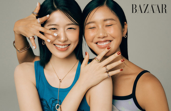 [서울=뉴시스] 미미, 안유진. (사진=하퍼스 바자 코리아 제공) 2024.08.05. photo@newsis.com *재판매 및 DB 금지