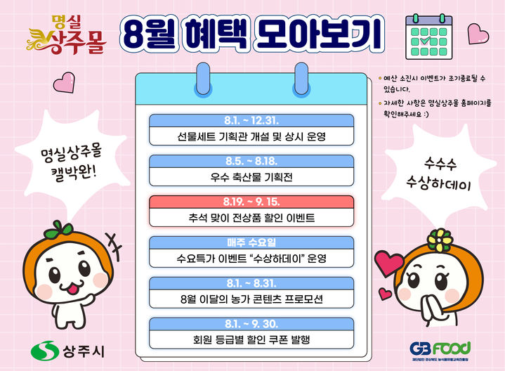 명실상주몰 세일 이벤트 (사진=상주시 제공) *재판매 및 DB 금지