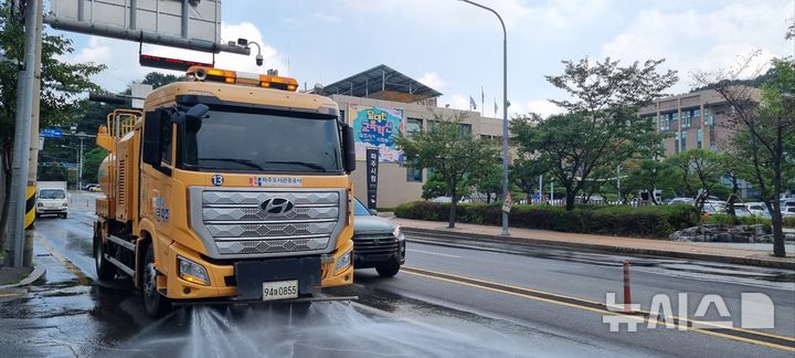 [파주=뉴시스] 살수차 (사진=뉴시스 DB) photo@newsis.com